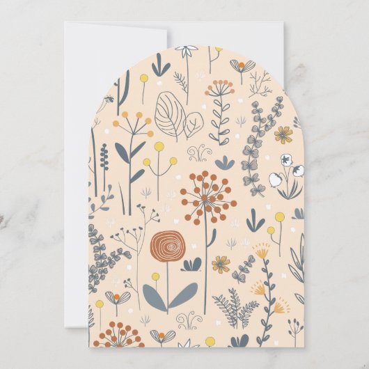 Spaans Any Age Boho Wildflower Verjaardagsfeest Kaart (Achterkant)