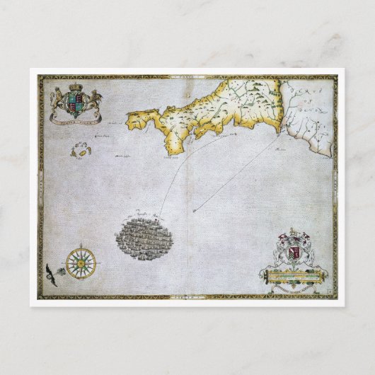 SPAANS ARMADA, 1588 BRIEFKAART (Voorkant)