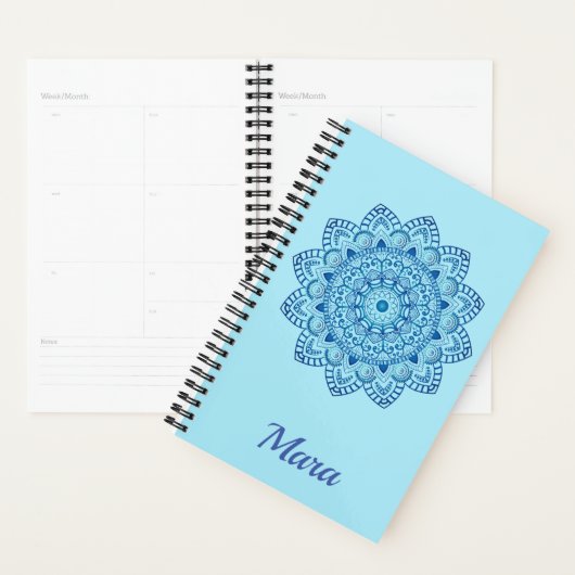 Spaans Azulejo Tegel Art Design Blauw Mandela Planner (Display)