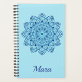 Spaans Azulejo Tegel Art Design Blauw Mandela Planner (Voorkant)
