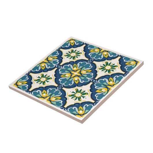 Spaans Azulejos stijl keramische tegels Tegeltje (Zijkant)