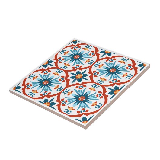 Spaans Azulejos stijl keramische tegels Tegeltje (Zijkant)