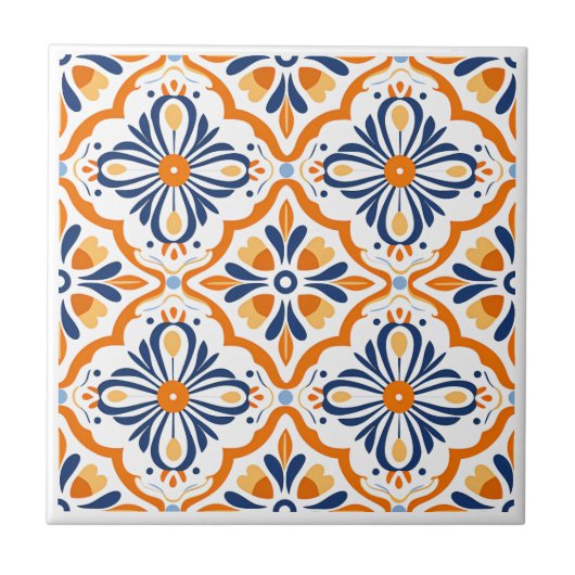 Spaans Azulejos stijl keramische tegels Tegeltje (Voorkant)