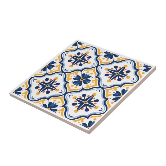 Spaans Azulejos stijl keramische tegels Tegeltje (Zijkant)