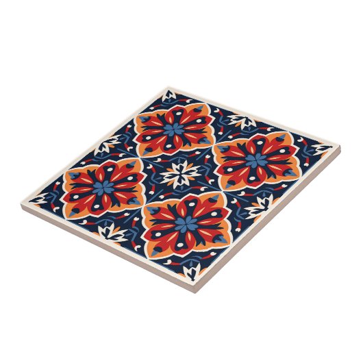 Spaans Azulejos stijl keramische tegels Tegeltje (Zijkant)