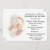 Spaans  Baby Katholieke Bloemen Schrift Kaart (Voorkant / Achterkant)