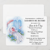 Spaans  Baby Katholieke Bloemen Schrift Kaart (Voorkant / Achterkant)