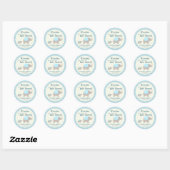 Spaans Baby shower/Baby shower Pegatina Elephants Ronde Sticker (Vel)