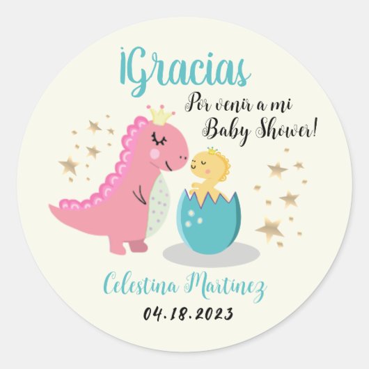 Spaans Baby shower/Baby shower Pegatina Ronde Sticker (Voorkant)