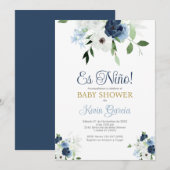 Spaans Baby shower Boy Kaart (Voorkant / Achterkant)