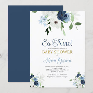 Spaans Baby shower Boy Kaart