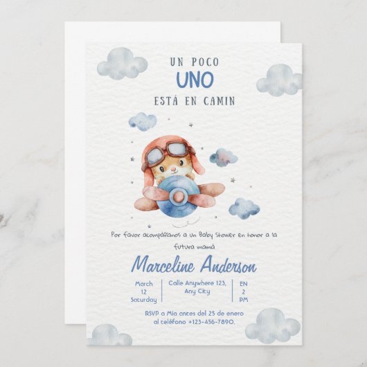 Spaans Baby shower Kaart (Voorkant / Achterkant)