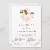 Spaans Baby shower Meisje uitnodiging (Voorkant)