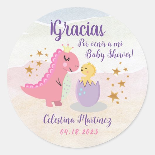 Spaans Baby shower/Pegatina para Baby shower Ronde Sticker (Voorkant)