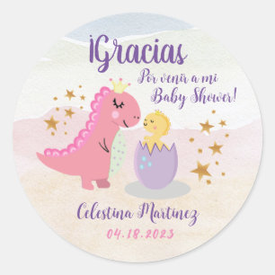 Spaans Baby shower/Pegatina para Baby shower Ronde Sticker