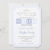 Spaans Baby shower Tea nodigt jongens uit voor jon Kaart (Voorkant)