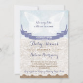 Spaans Baby shower Uitnodiging met Angel Wings (Voorkant)
