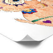 Spaans baby voor volkskunst beer poster (Hoek)