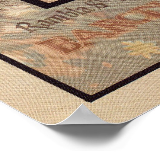 Spaans banner voor nieuwe fotograaf in Barcelona Poster (Hoek)