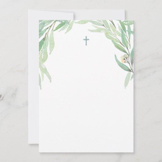 Spaans Baptism Presentation Misa voor slanke jonge Kaart (Achterkant)