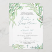 Spaans Baptism Presentation Misa voor slanke jonge Kaart (Voorkant / Achterkant)