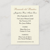 SPAANS BAPTISM RECUERDO BAUTIZO RELIGIOE PRAYER VISITEKAARTJE (Achterkant)