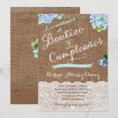 Spaans Baptisme en Birthday | Cumple y Bautizo Kaart (Voorkant / Achterkant)