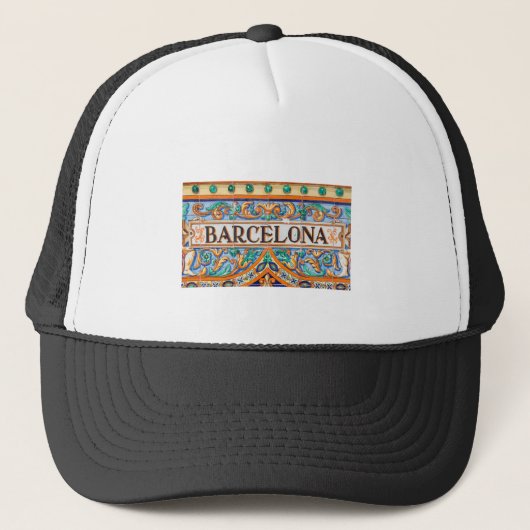 Spaans BARCELONA thema Trucker Pet (Voorkant)