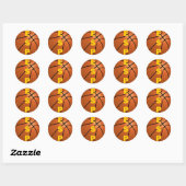 Spaans Basketbalteam Ronde Sticker (Vel)