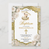 Spaans Bautizo Fiesta Schattige Meisje Dopen Kaart (Voorkant)