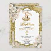 Spaans Bautizo Fiesta Schattige Meisje Dopen Kaart (Voorkant / Achterkant)