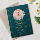 Spaans Bautizo Foto Groen Elegant Goud Kaart