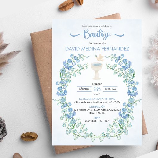 Spaans Bautizo Uitnodiging Schattigee Kelk Doop