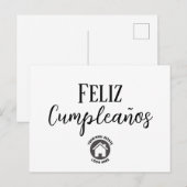 Spaans bedrijf Real Estate Happy Birthday Logo Briefkaart (Voorkant / Achterkant)