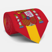 Spaans bedrijf, Vlag, Spanje, reizen, sport Stropdas (Opgerold)