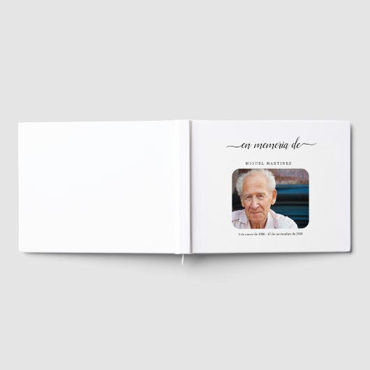 Spaans begrafenis gastenboek / Memorial Inloggen (Volledig)