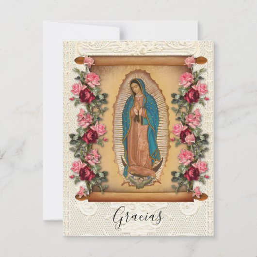 Spaans Begrafenis Sympathie Heilige Kaart Dank u (Voorkant)