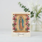 Spaans Begrafenis Sympathie Heilige Kaart Dank u (Staand voorkant)