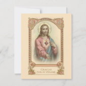 Spaans Begrafenis Sympathie Heilige Kaart Dank u (Voorkant)