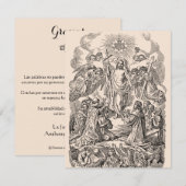 Spaans Begrafenis Sympathie Heilige Kaart Dank u (Voorkant / Achterkant)