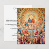 Spaans Begrafenis Sympathie Heilige Kaart Dank u (Voorkant / Achterkant)