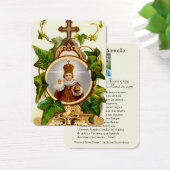 Spaans begrafeniskatholiek Jezus Memorial Prayer Visitekaartje (Bureau)