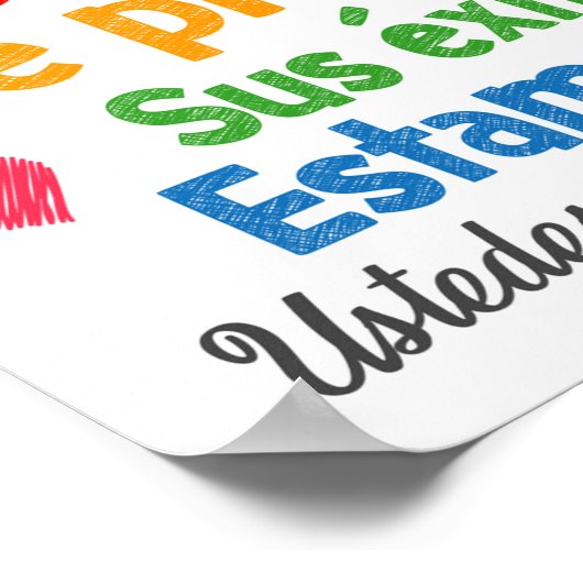 Spaans Beste studenten Classroom Poster (Hoek)