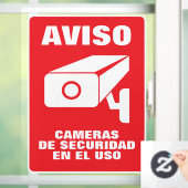 Spaans beveiligingscamera kennisgeving waarschuwin raamsticker (Huis)