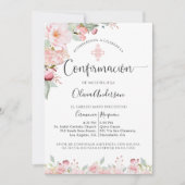 Spaans bevestigingsplaat en Mint Floral Kaart (Voorkant)