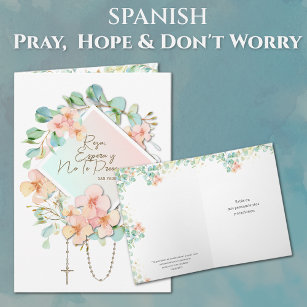 Spaans bidden hoop maak je geen zorgen Padre Pio Kaart