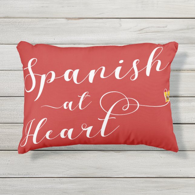 Spaans bij Heart Accent Pillow, Spanje Buitenkussen (Voorkant)
