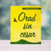 Spaans Bijbelvers om Motivatie te blijven bidden Acryl Bord (Neutraal)