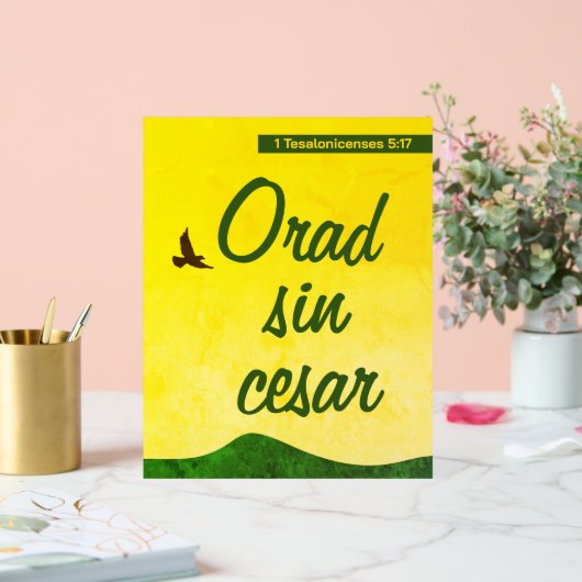 Spaans Bijbelvers om Motivatie te blijven bidden Acryl Bord (Huwelijk)