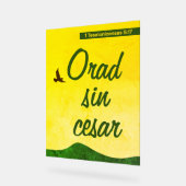 Spaans Bijbelvers om Motivatie te blijven bidden Acryl Bord (Hoek)